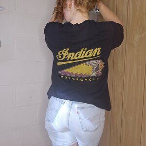 Indian Motorcycles Black Cotton Logo Tshirt